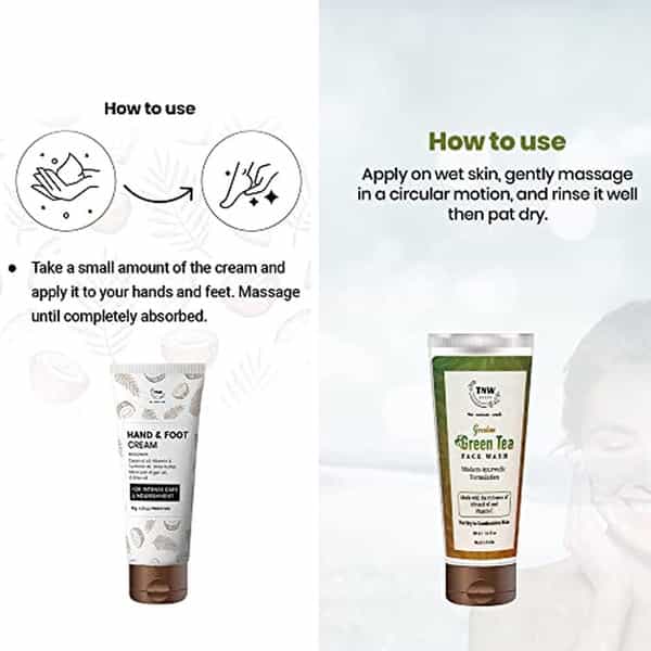 Tnw The Natural Wash Tnw- The Natural Wash Hand And Foot Cream & Green Tea Face Wash