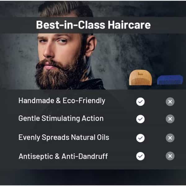 Formen Beard Comb | 100% Natural | Style Your Beard | Pocket Size Neem Comb For Men