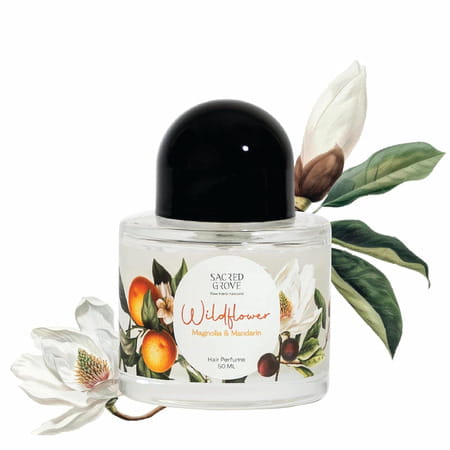 Sacred Grove Wild Flower Magnolia & Mandarin Hair Perfume For Women | Alcohol Free - 50ml