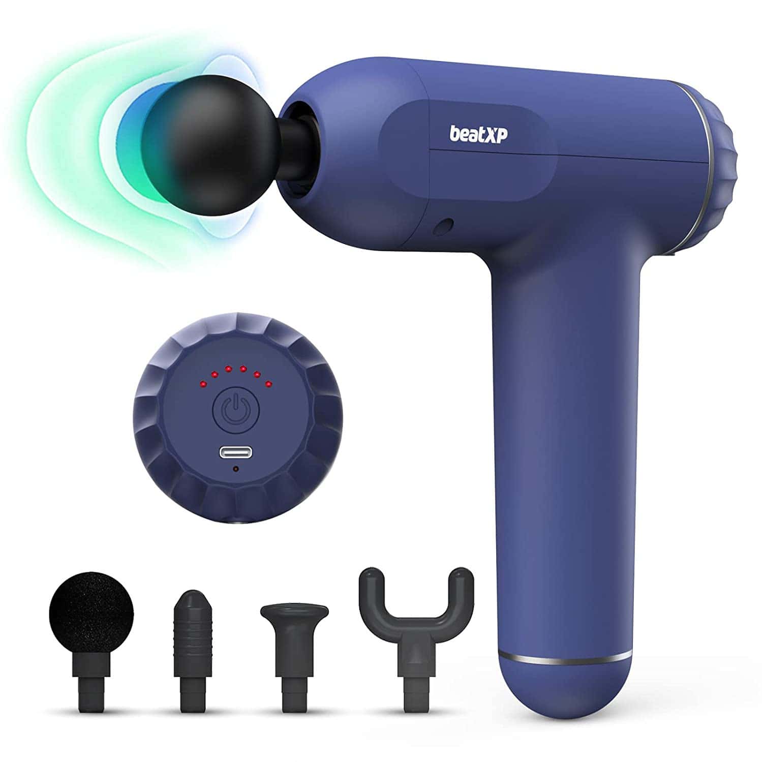 Beatxp Bolt Deep Tissue Massage Gun Percussion Muscle Massager For Full Body Pain Relief (Royal)