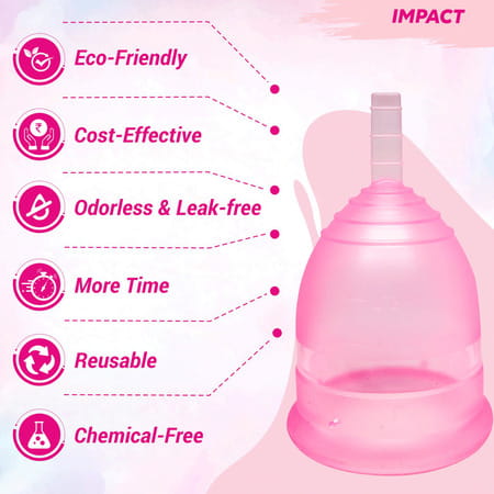Gynocup Premium Menstrual Cup For Women Fda Approved|Pink| Large Size
