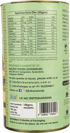 Jivika Naturals Organic Moringa Powder 100gms