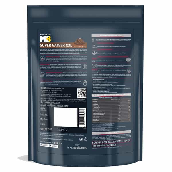 Muscleblaze Super Gainer Xxl (Chocolate Bliss | 1Kg / 2.2Lbs | 10 Servings)