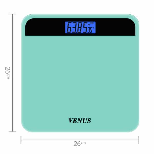 Venus (India) Electronic Digital Personal Bathroom Weight Machine | Upto 180Kg | Eps-2799-New-Green