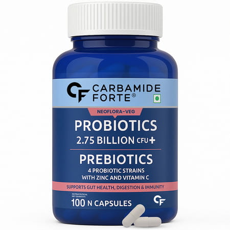 Carbamide Forte Probiotics Supplement 2.75 Billion For Women & Men-100 Capsules