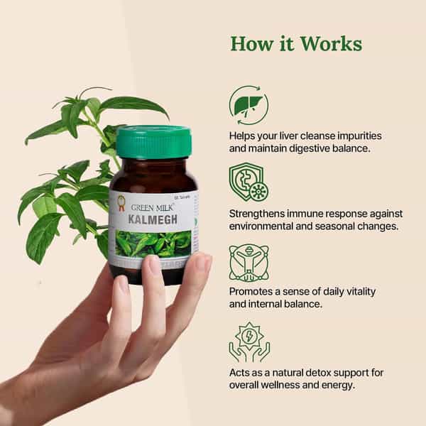 Green Milk Kalmegh Antiviral & Immune Support 60 Tabltes