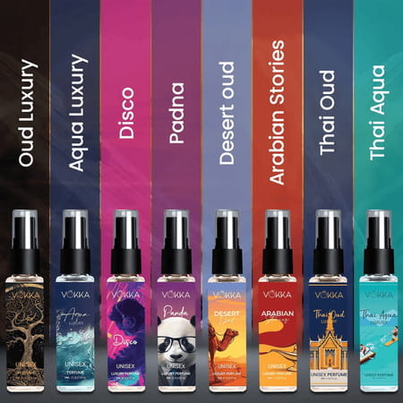 Vokka Pocket Perfume For Men & Women 8Ml X 8 | Luxury Edp Perfumes Gift Hamper For All Occasions