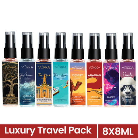 Vokka Pocket Perfume For Men & Women 8Ml X 8 | Luxury Edp Perfumes Gift Hamper For All Occasions