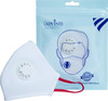 Advind Healthcare Smog Guard N95 Mask With One Valve (Adults Free Size White) Pack Of 5