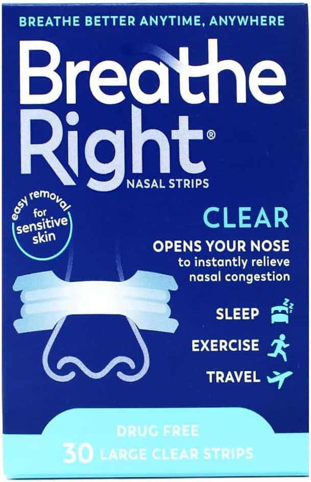 Breathe Right Nasal Strips Clear Large - 30 Strips