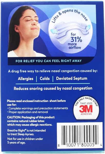 Breathe Right Nasal Strips Clear Large - 30 Strips