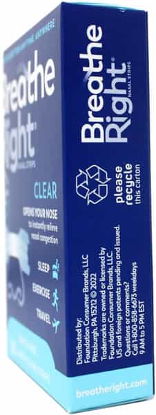 Breathe Right Nasal Strips Clear Large - 30 Strips