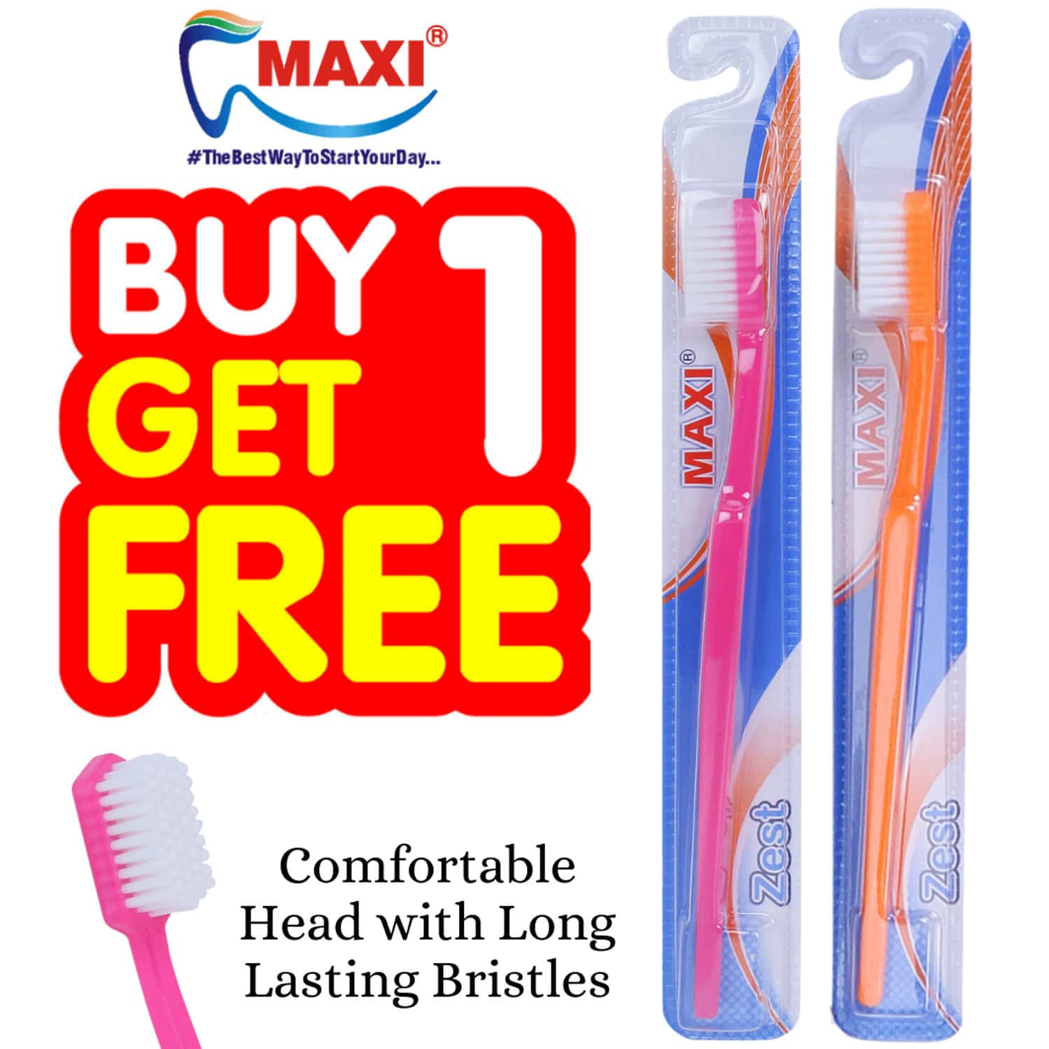 Maxi Zest Toothbrush (Buy 1 Get 1 Free)