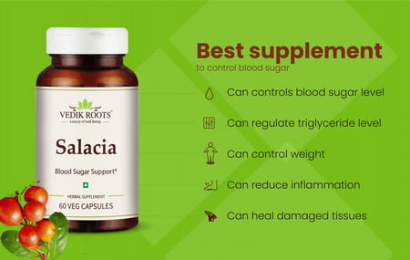 Vedikroots Salacia 60 Capsules For Blood Sugar Support