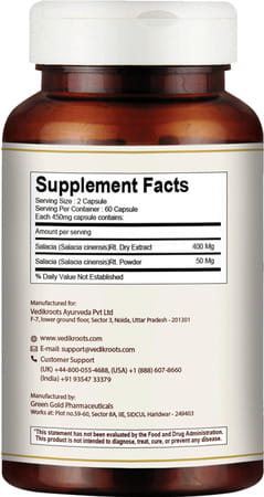 Vedikroots Salacia 60 Capsules For Blood Sugar Support