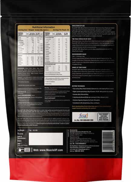 Musclexp 100% Whey Protein Fruit Berry Flavour 1Kg Pouch (2.2 Lb)