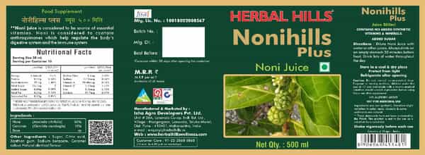 Herbal Hills Nonihills Plus Juice - 500Ml