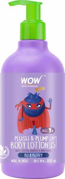 Wow Skin Science Kids Plush & Plump Body Lotion - Spf 15 - 300Ml Blueberry