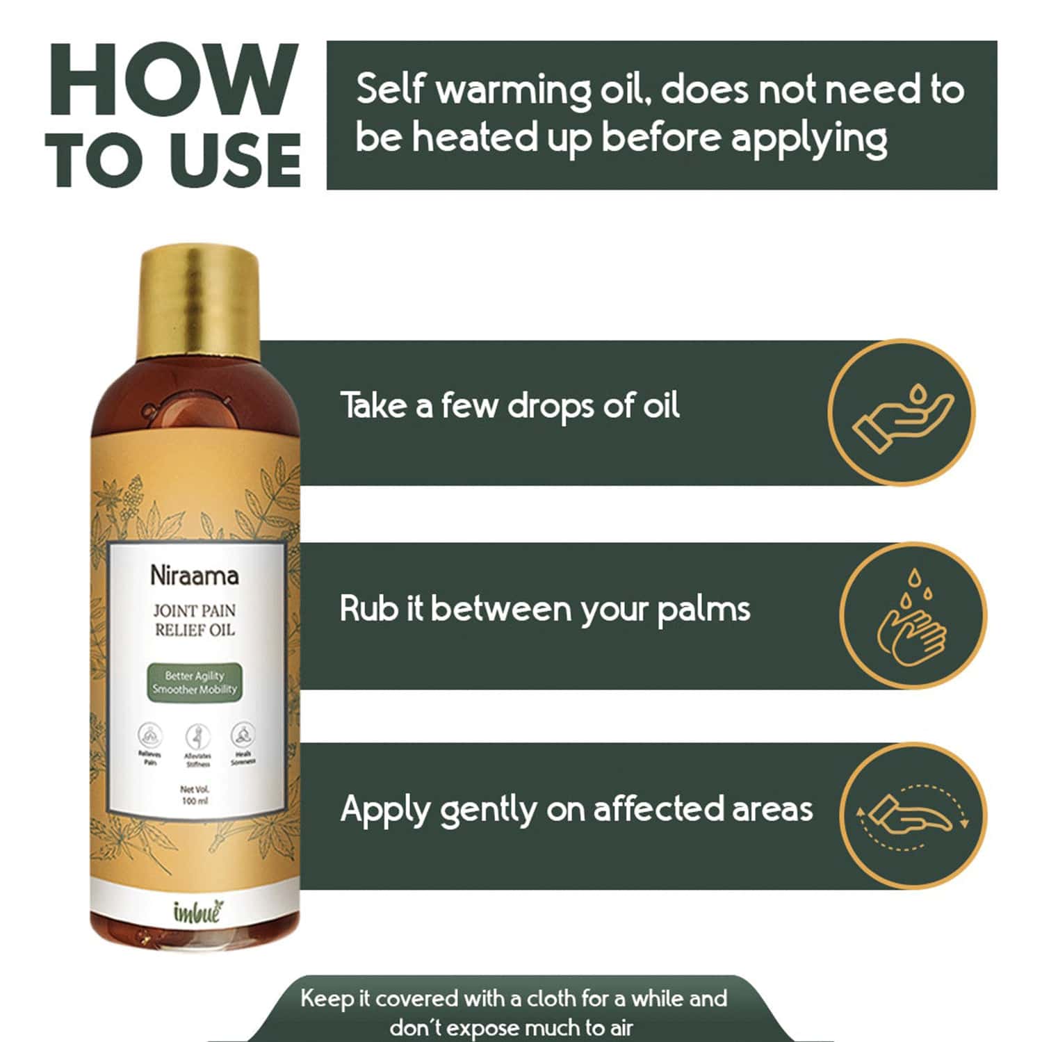 Buy IMBUE NATURALS NIRAAMA JOINT PAIN RELIEF OIL BY IMBUE MUSCLE