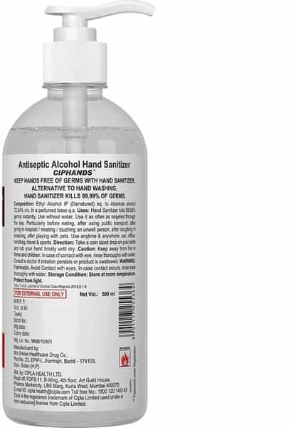 Ciphands Hand Sanitizer 500 Ml
