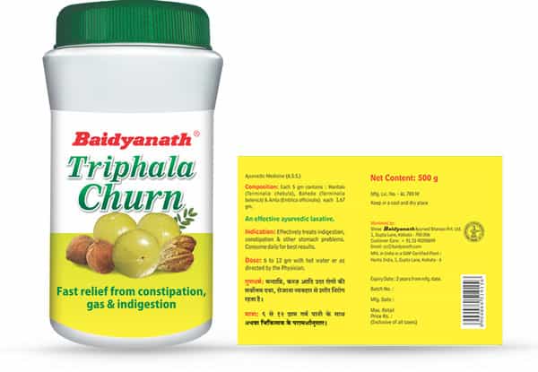Baidyanath Digestion Triphala Churn Jar Of 500 G