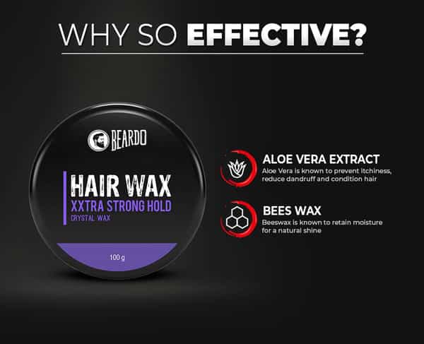 Beardo Xxtra Stronghold Crystal Wax For Stylish Hair - 100 Gm