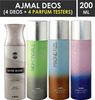 Ajmal 1 Silver Shade For Men 1 Nightingale 1 Magnetize 1 Persuade For Unisex Deodorant Combo Pack 4