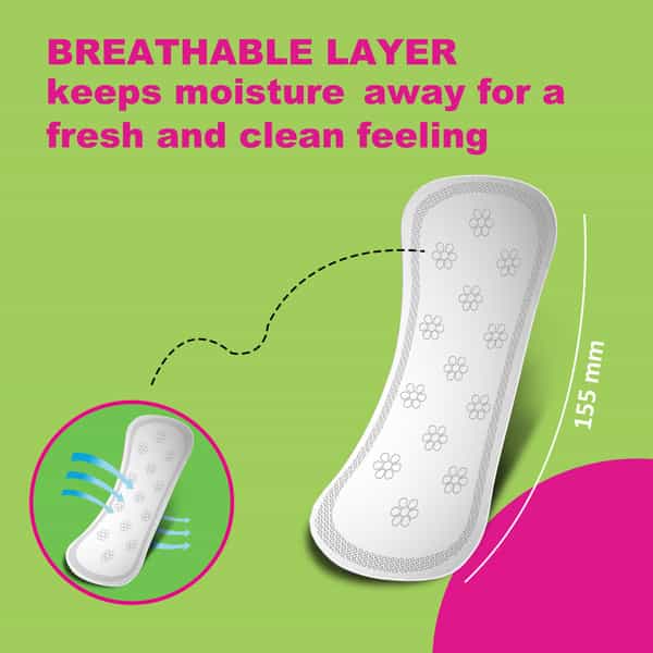 Wonderize Ultra Thin Cotton Panty Liners - 72 Liners (Combo Of 3) Size - 155M | Daily Use