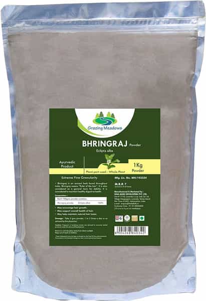 Grazing Meadows Bhringraj Powder - 1 Kg (Pack Of 4)