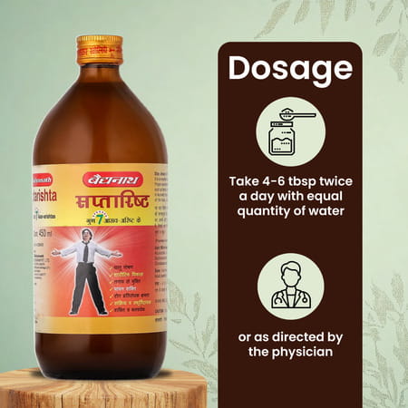 Baidyanath Saptarishta - Anti Stress Energy Provider Immunity Enhancer & Blood Circulation - 450Ml