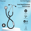 Dr. Odin Dual Head Premium Acoustic Sensitivity Stethoscope For Medical Students & Doctor (Black)