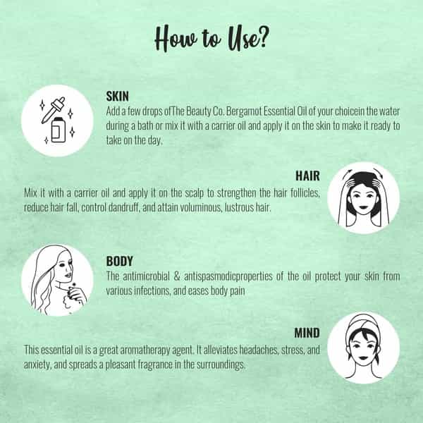 The Beauty Co. Bergamot Essential Oil 15Ml
