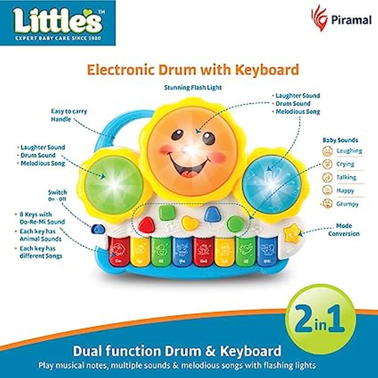 Buy LITTLE'S DRUM KEYBOARD MUSICAL TOY Online & Get Upto 60 OFF at