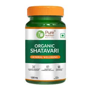 Pure Nutrition Shatavari Tablets | 100% Natural | Boosts Immunity & Antioxidant - 60 Veg Tablets