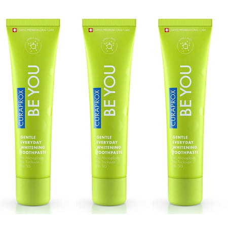 Curaprox Gentle Everyday Whitening Toothpaste (Apple + Aloe) 60ml X Pack Of 3 Toothpaste