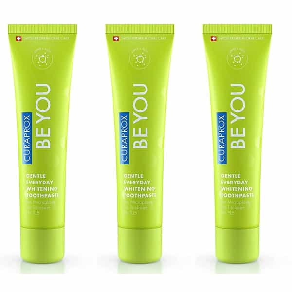 Curaprox Gentle Everyday Whitening Toothpaste (Apple + Aloe) 60Ml X Pack Of 3 Toothpaste