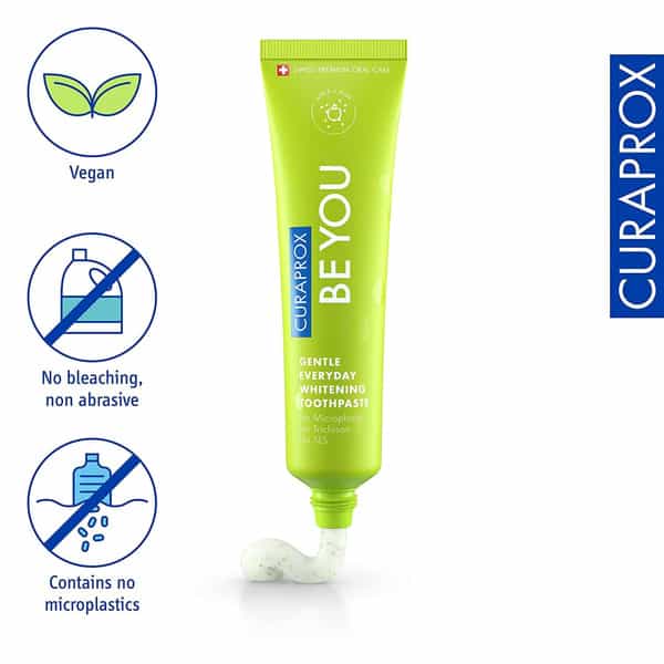 Curaprox Gentle Everyday Whitening Toothpaste (Apple + Aloe) 60Ml X Pack Of 3 Toothpaste