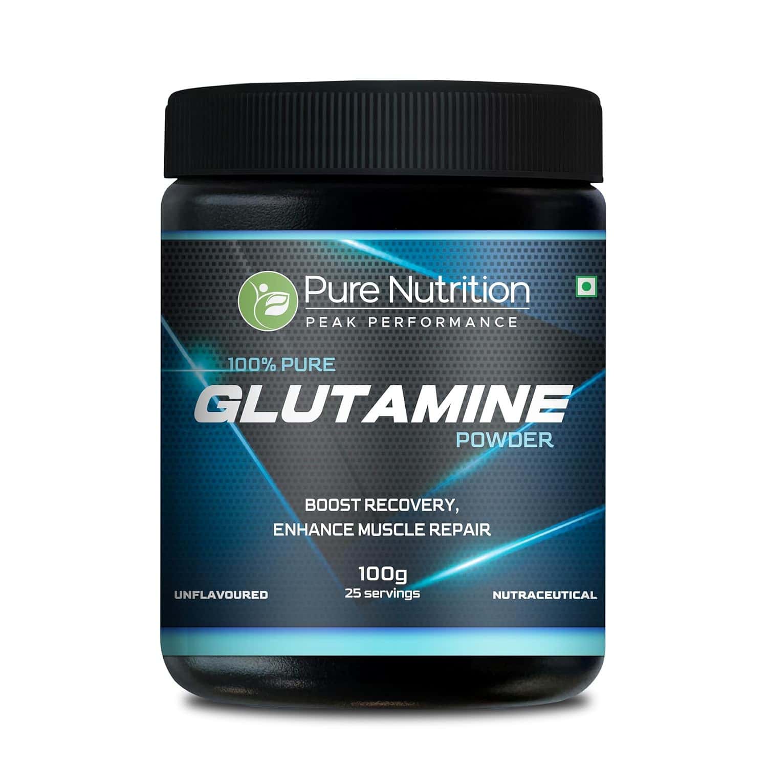 Pure Nutrition Glutamine Powder | Post Workout Supplement Amino Acid|unflavoured|25mg Serving | 100g
