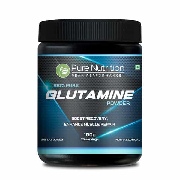 Pure Nutrition Glutamine Powder | Post Workout Supplement Amino Acid|Unflavoured|25Mg Serving | 100G