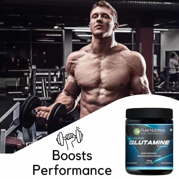 Pure Nutrition Glutamine Powder | Post Workout Supplement Amino Acid|Unflavoured|25Mg Serving | 100G