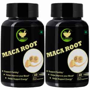 Fij Ayurveda Maca Root Extract Capsule Dietary Supplement | Unisex - 500mg 60 Capsules (pack Of 2)