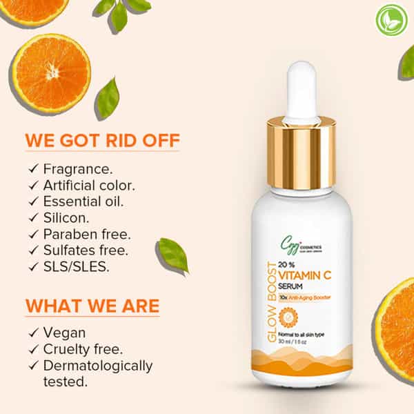 Cgg Cosmetics Vitamin C 20%- Hyaluronic Acid- & Glutathione Facial Serum