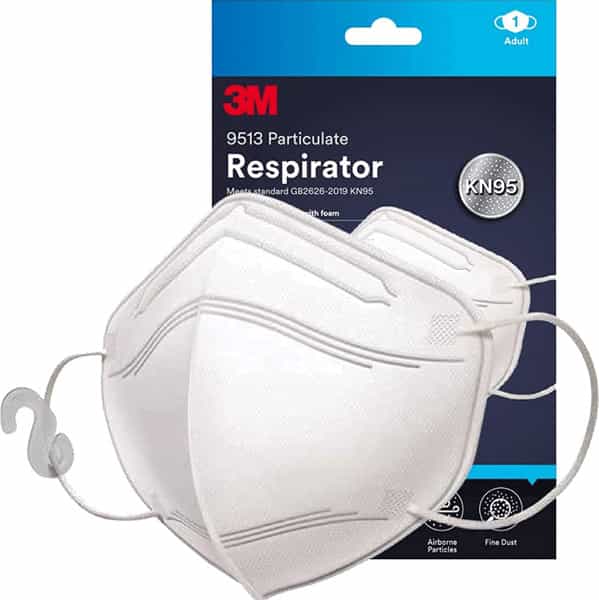 3M Kn95 Respirator Comfort Design (Face Mask 5 Units White)