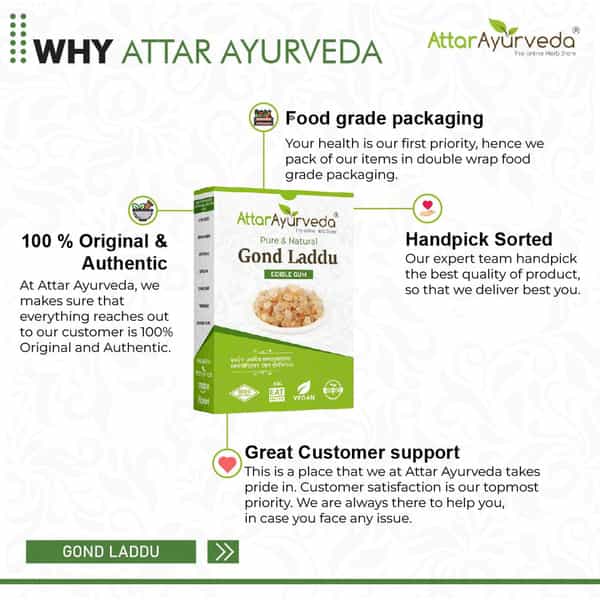 Attar Ayurveda Edible Gond For Laddu 250 Grams