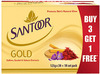 Santoor Gold Soap Buy 3 Get 1 Free - 125 Gm Each