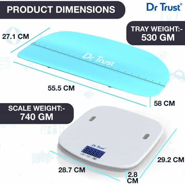 Dr Trust Digital Grow Buddy Infant | Toddler & Adult Human Body Weight Electronic Machine - Blue