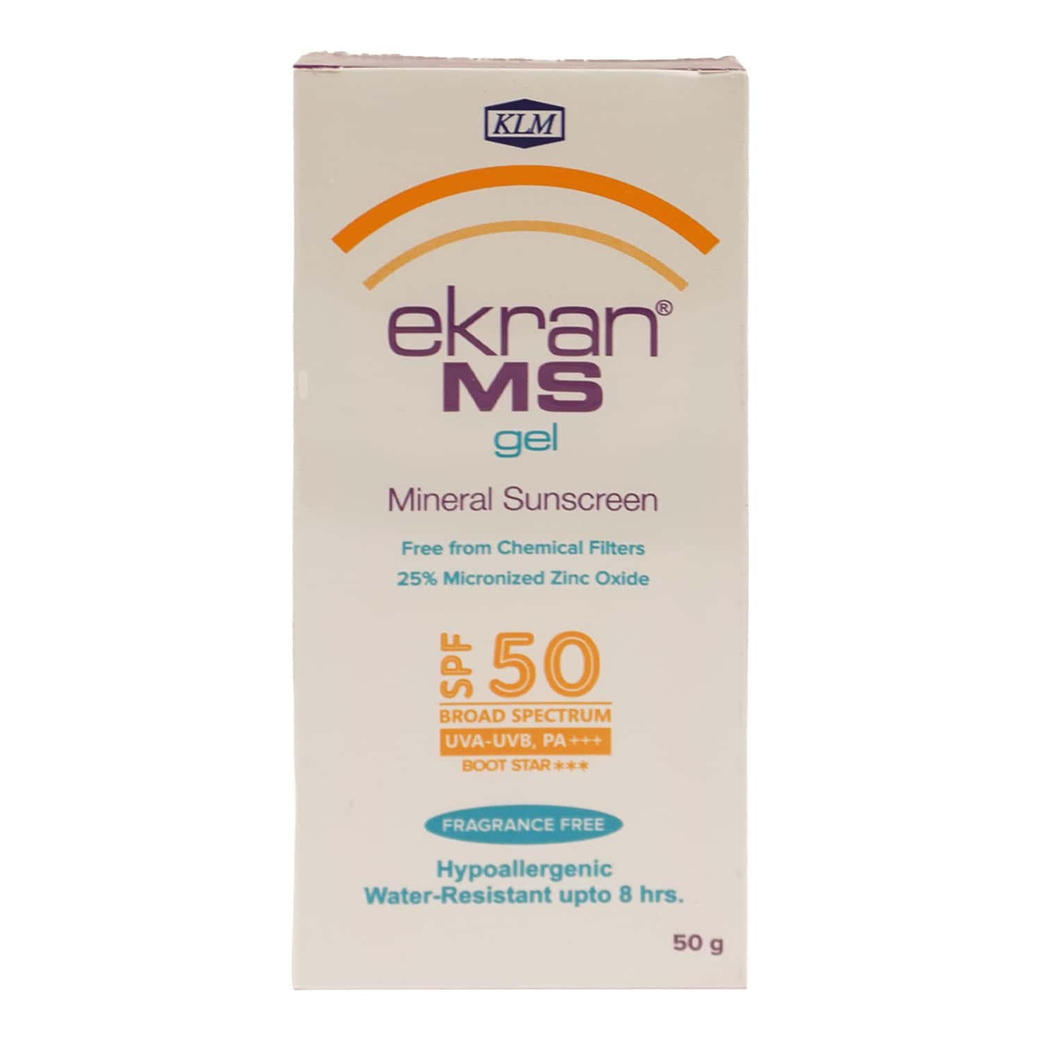 Ekran Ms Spf 50 Sunscreen Gel Tube Of 50 Gm
