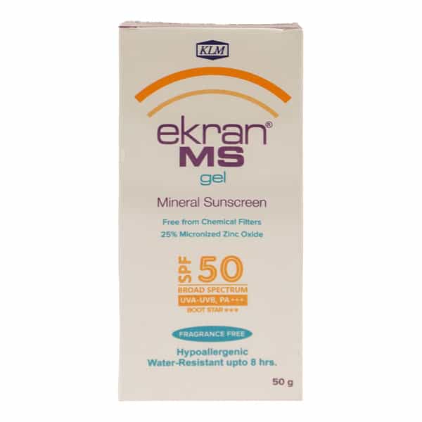 Ekran Ms | Spf 50 | Tube | Mineral Sunscreen Gel 50 Gm