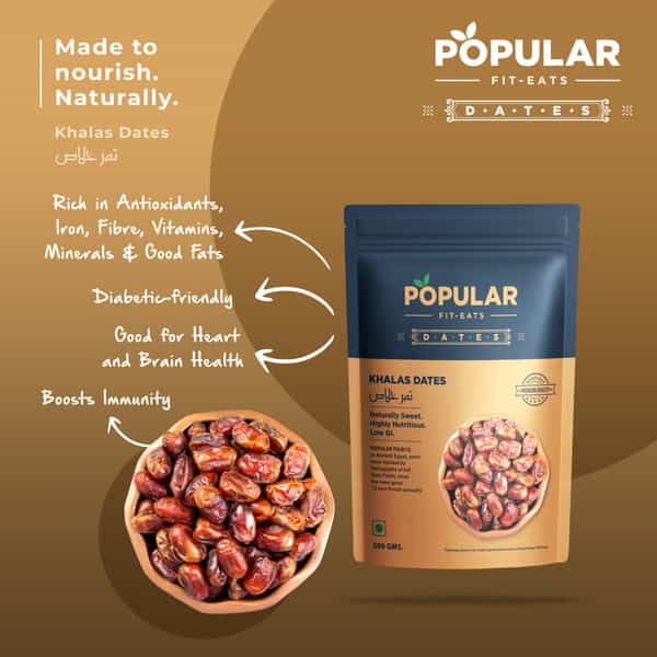Popular Fit Eats Khalas Dates | 500 Gm
