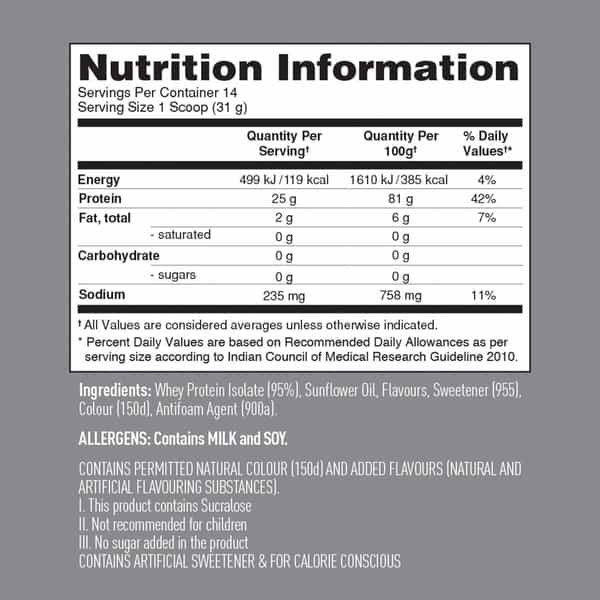 Isopure Zero Carb 100% Whey Protein Isolate Powder - 1 Lb 454 G Cookies & Cream